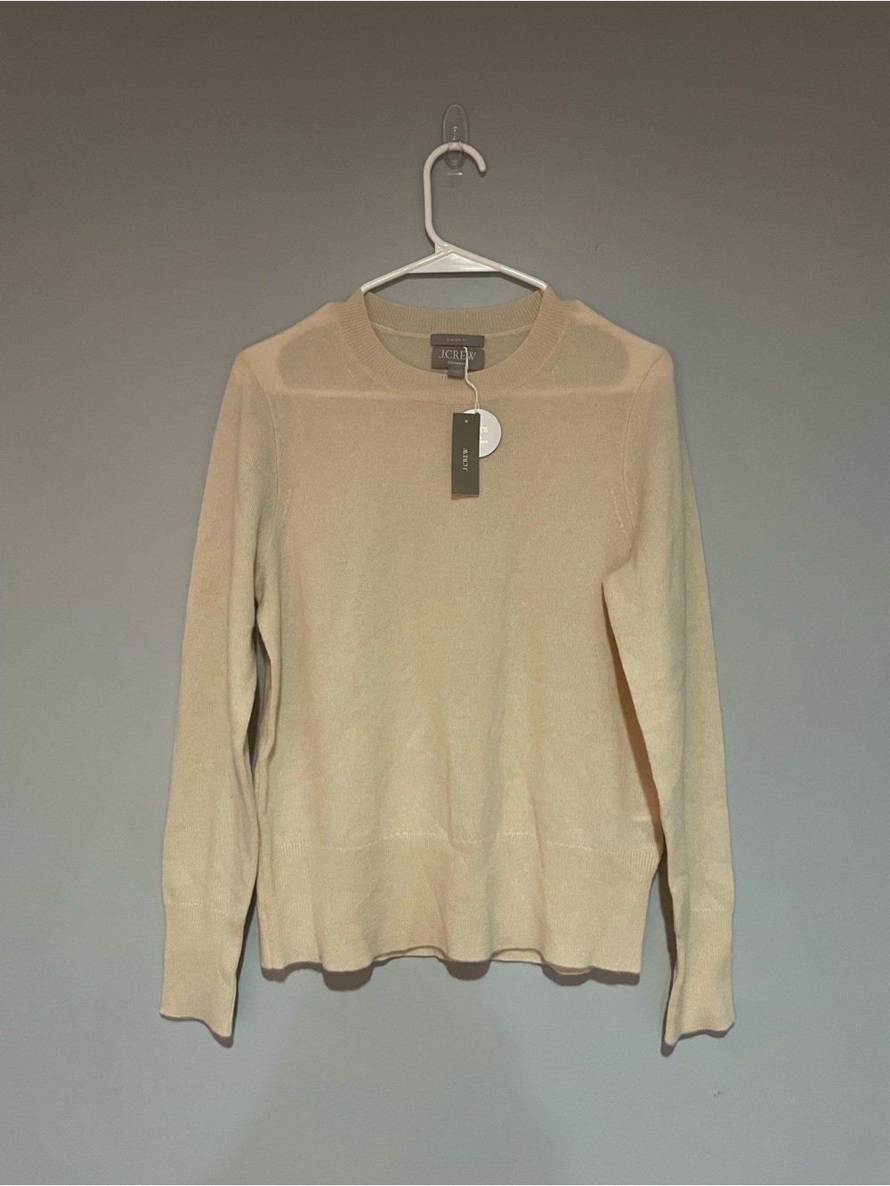 J. Crew Camel Cashmere classic-fit crewneck sweater